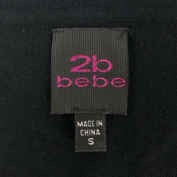 Bebe 2B Stud Front Scoop Neck Tunic Sweater - Picture 5 of 9